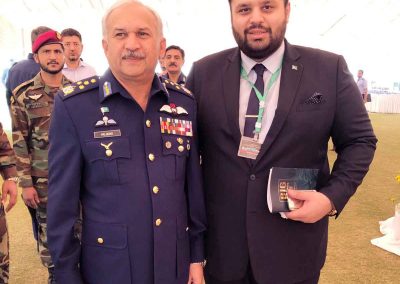Rafay Shaik with Air Chief Marshall Mujahid Anwar Khan